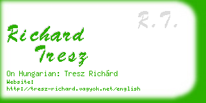richard tresz business card